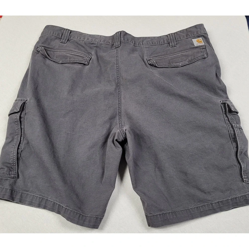 Carhartt Men's 46 Gray Rugged Flex Relaxed Fit Canvas Cargo Work Shorts BS3542-M